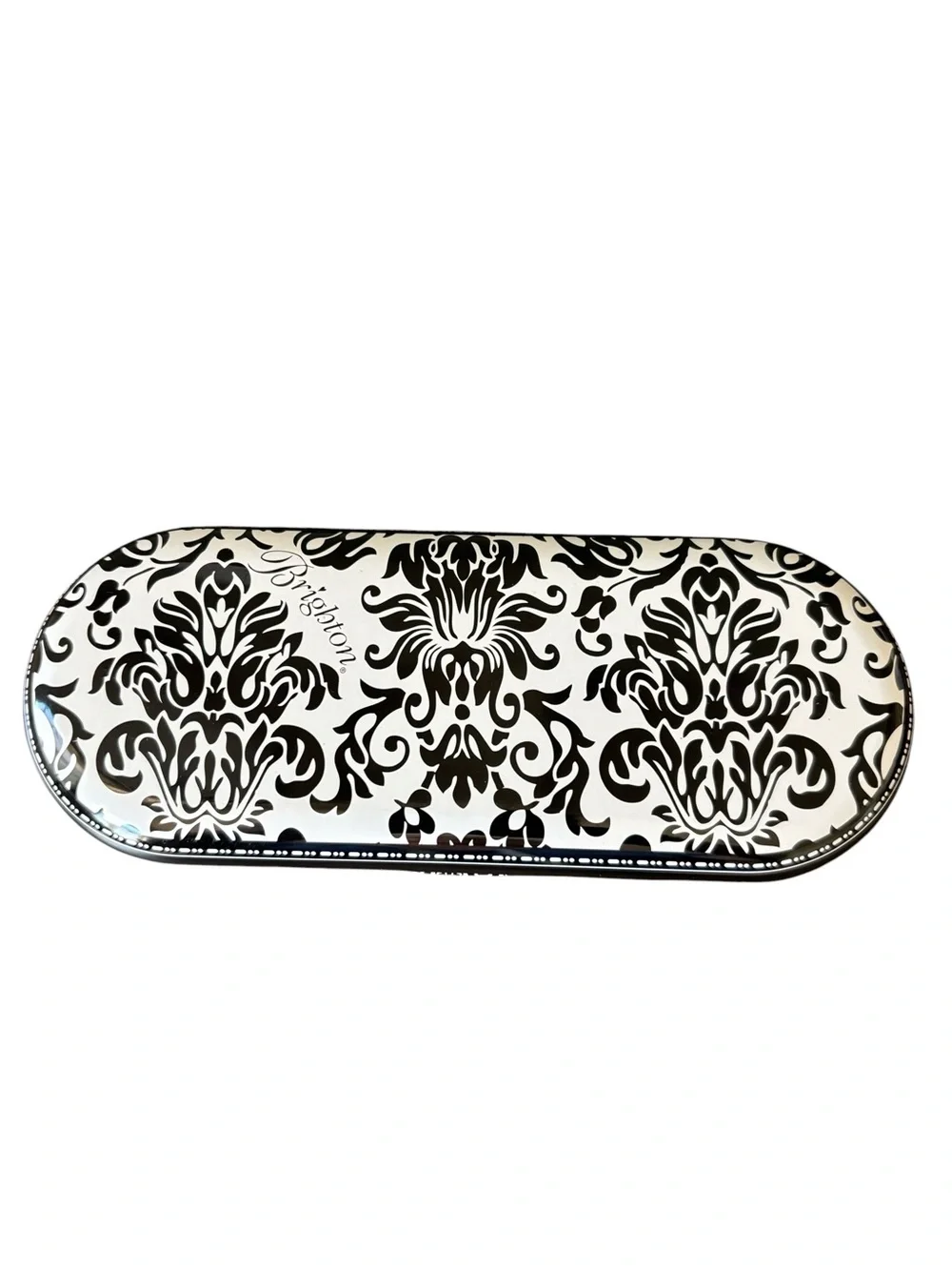 Brighton Black White Damask  Eyeglass Sunglass‎ Hinged Hard Case Size OS